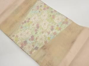 花々模様織出し名古屋帯
